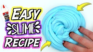 HOW TO MAKE SLIME For Beginners NO FAIL Easy DIY Slime Recipe [upl. by Aroz]