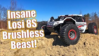 OffRoad ⅙Scale Beast  Losi Super Rock Rey 8S Brushless Buggy Review amp Action  RC Driver [upl. by Arraeic]