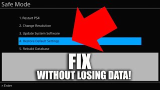 How to Restore PS4 to Factory Settings in Just Minutes  Safe Mode FIX [upl. by Jourdan]