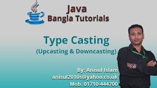 Java Bangla Tutorials 138  Type Casting Upcasting amp Downcasting [upl. by Phelgon]