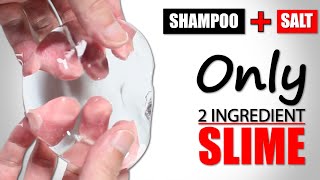 SHAMPOO SLIME 1 INGREDIENTHOW TO MAKE SLIME WITH SHAMPOO AND SALT WITHOUT GLUE BORAXSLIME MAKING [upl. by Homer]