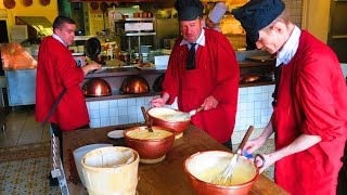 MONT SAINT MICHEL  Making La Mère Poulard Omelettes [upl. by Ahsitahs]