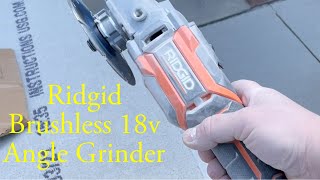 Ridgid 18v Brushless Angle Grinder [upl. by Almeeta]