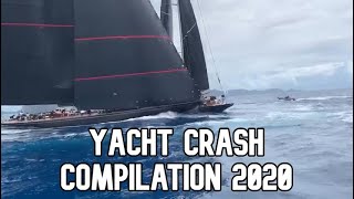 Sail Yacht crash compilation 2020  fail  crash  fowl weather  fire [upl. by Lyndell676]