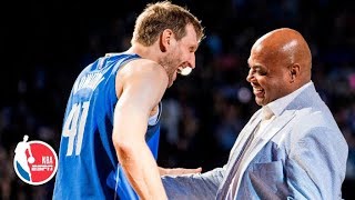 Charles Barkley Scottie Pippen and Larry Bird pay tribute to Dirk Nowitzki l NBA on ESPN [upl. by Aikahs]