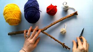 Waldorf Handwork at Home Weaving on a Stick Loom [upl. by Gray]