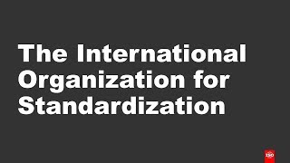 Unit 1  The International Organization for Standardization [upl. by Dworman]