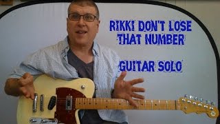 Rikki Dont Lose That Number by Steely Dan Guitar Solo Lesson with TAB [upl. by Ssitnerp]