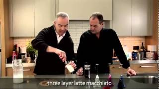 aerolatte  milk frother makes three layer caffè latte macchiato [upl. by Naoma]