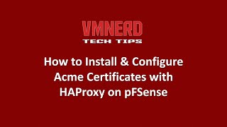 How To Setup ACME SSL with HAProxy on PFSense [upl. by Ezara]