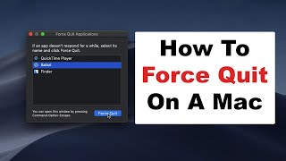 How To Force Quit An Application On Mac  Its Easy [upl. by Necaj37]