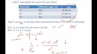 XRD Xray diffraction worked example problem [upl. by Henri822]