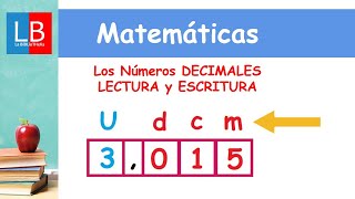 Los Números DECIMALES LECTURA y ESCRITURA ✔👩‍🏫 PRIMARIA [upl. by Wycoff]