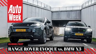 Range Rover Evoque P300e vs BMW X3 xDrive30e  AutoWeek Dubbeltest  English subtitles [upl. by Lyret]