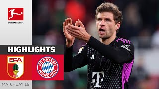 FC Augsburg  FC Bayern München 23  Highlights  Matchday 19 – Bundesliga 202324 [upl. by Enitsirhk]