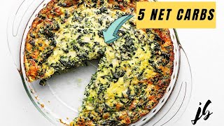 Keto Quiche  Crustless Quiche with Spinach [upl. by Lecroy773]