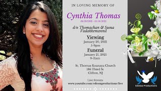 Cynthia Thomas  Funeral Service [upl. by Atnim713]