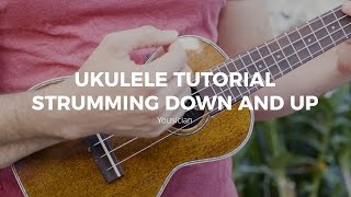 Ukulele Tutorial  Strumming Down And Up [upl. by Cutcliffe]