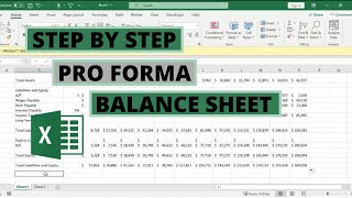 How to make a Pro Forma Balance Sheet with Excel [upl. by Leveroni]