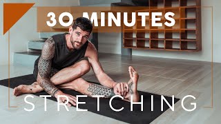 30 Minutes Full Body Deep Stretches Yoga [upl. by Nylarac]