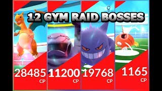 Pokémon GO 12 RAID BOSSES Charizard Muk Gengar Arcanine Magikarp Rhydon amp more [upl. by Barling609]