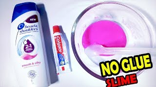 No GLUE  2018 How to make Shampoo and Toothpaste Slime [upl. by Dex]