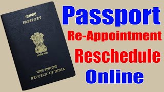 How To Reschedule Passport Appointment [upl. by Acinorahs]