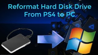 Reformat external hard drive from ps4 to pc [upl. by Ehtyde691]