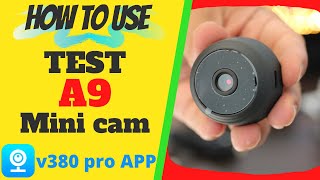 Mini Camera WIFI A9 IP Cam User Manual APP Setup [upl. by Rosenquist119]