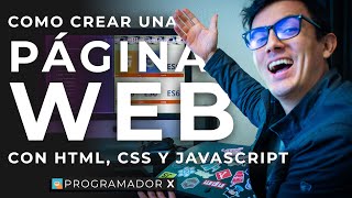 Como crear una página web con HTML CSS y Javascript 👩‍💻 [upl. by Nylegna]