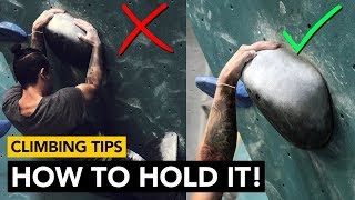 Rock Climbing Tips How to hold and hang on SLOPER HOLDS [upl. by Jeb]