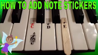 HOW TO ADD NOTE STICKERS TO YOUR 61 KEY KEYBOARD RJ761 ROCKJAM [upl. by Brietta]