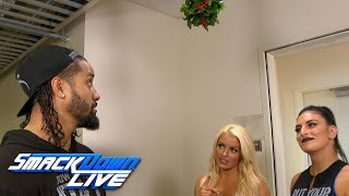 Mandy Rose tries to get Jimmy Uso under the mistletoe SmackDown LIVE Dec 25 2018 [upl. by Arie344]