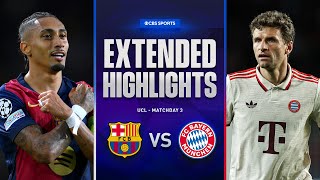 Barcelona vs Bayern Extended Highlights  UCL League Phase MD 3  CBS Sports Golazo [upl. by Silvia]