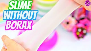 SLIME WITHOUT BORAX HOW TO MAKE A 2 INGREDIENT NOBORAX CLEAR SLIME [upl. by Aliet]