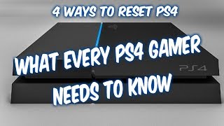 4 WAYS HOW TO RESET PS4  factory restore controller reset service menu initialize PS4 [upl. by Nalla]