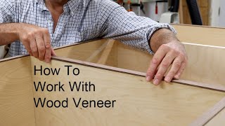 Wood Veneer For Beginners How To Apply Veneer With Contact Cement [upl. by Lossa]