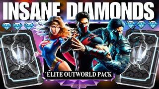 MK Mobile Elite Outworld Pack Opening  INSANE Diamonds [upl. by Assennej]