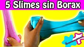 5 Slimes sin Borax y fáciles Slime comestible de 1 ingrediente 🌟Supermanualidades [upl. by Mohorva]