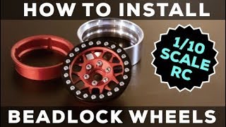 HOW TO INSTALL ASSEMBLE RC BEADLOCK WHEELS  RC ROCK CRAWLER [upl. by Rafe]