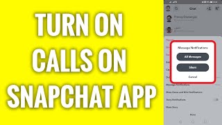 How To Turn On Calls On Snapchat App [upl. by Marven]