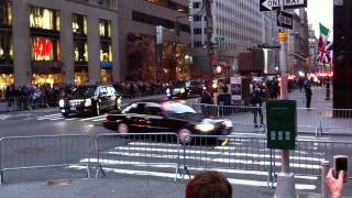 President Obamas motorcade in NYC [upl. by Melesa]