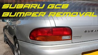 Subaru Impreza GC8 Rear Bumper Removal [upl. by Ahsirtap]