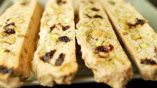 Cranberry Pistachio Biscotti Recipe Demonstration  Joyofbakingcom [upl. by Gabriello527]