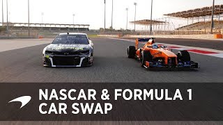 Jimmie Johnson and Fernando Alonso car swap [upl. by Cozza]