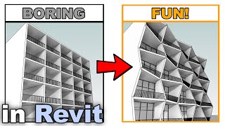 Make a Boring Facade Look Cool  Revit Tutorial [upl. by Adnuhsed]