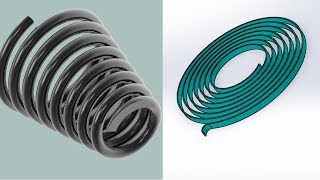 Solidworks Tutorial Modelling a conical amp spiral spring [upl. by Eladal]