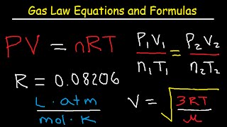 Gas Laws  Equations and Formulas [upl. by Jodee741]