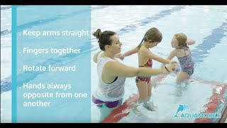 Swimming Lessons for Kids Assisted Front Glides w Kicking amp Freestyle Arms [upl. by Llewej275]