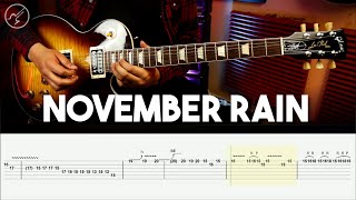 November Rain GUNS N ROSES  COMPLETE Guitar Tab  Cover Guitarra Christianvib [upl. by Ewold242]